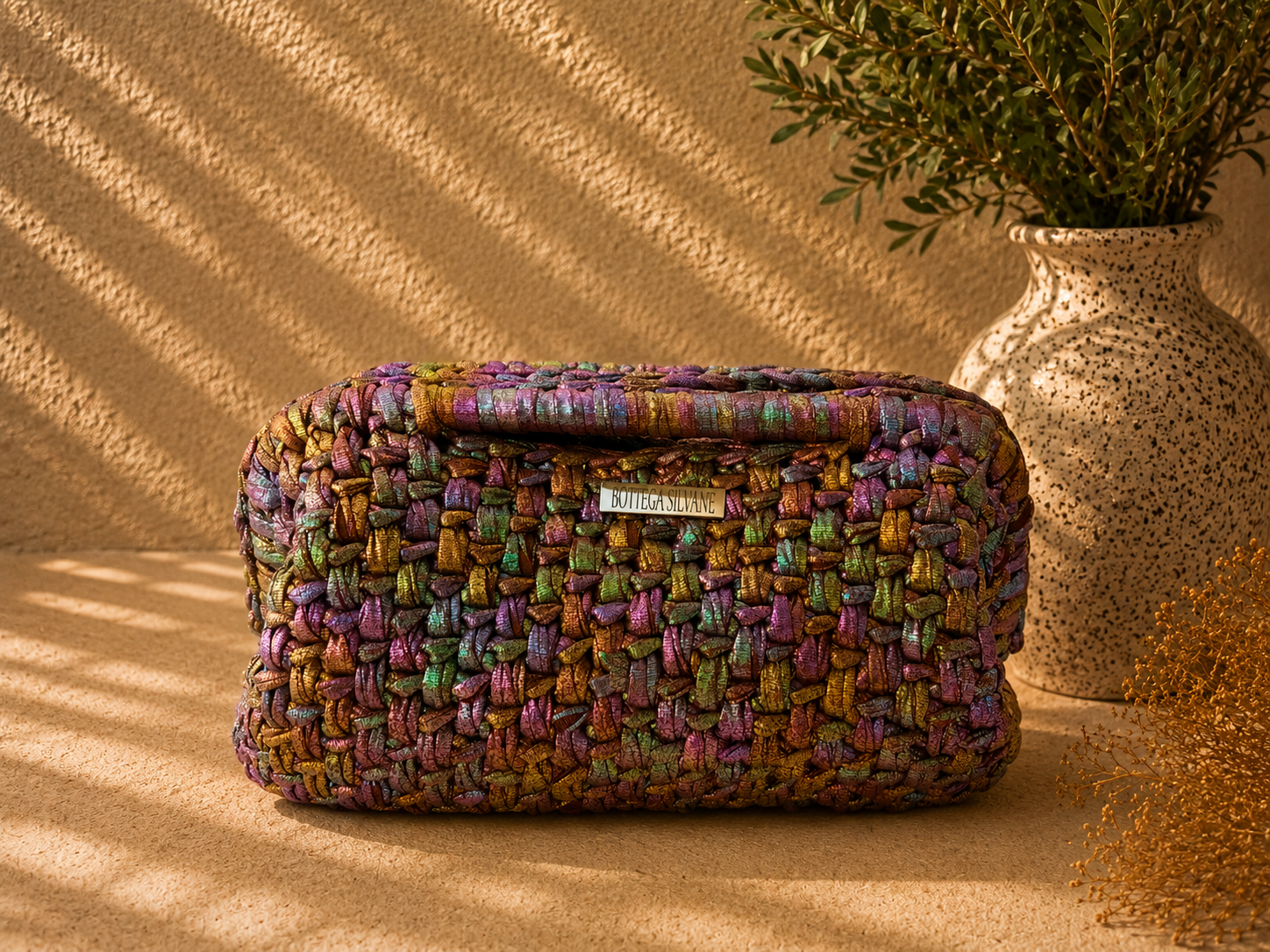 Baguette Mari Glitter intrecciata a mano