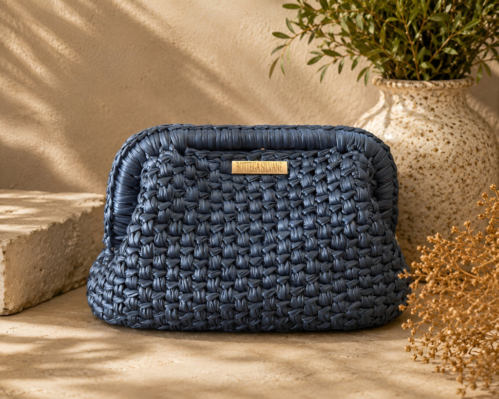 Borsa Mari intrecciata a mano