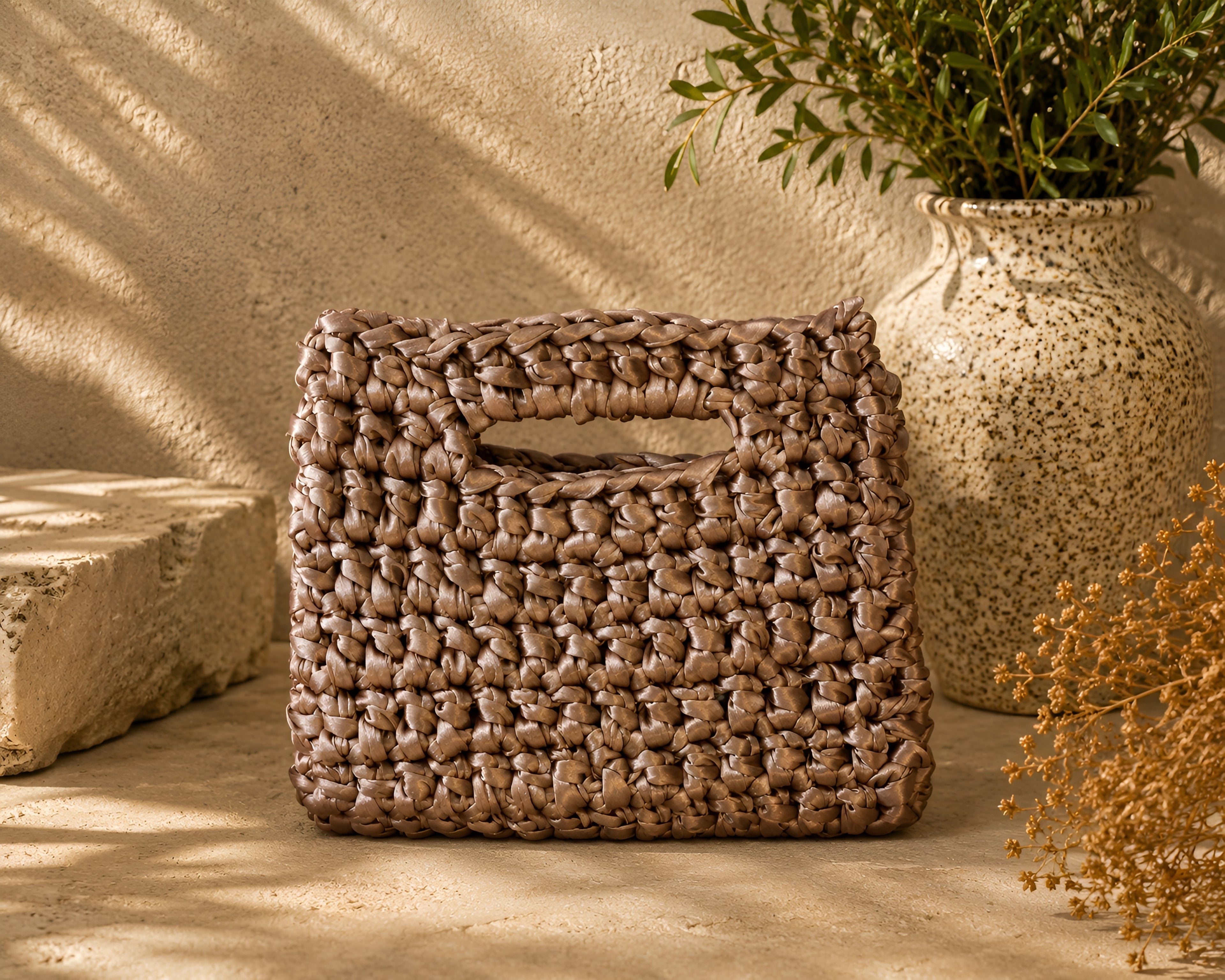 Borsa Giorgia intrecciata a mano