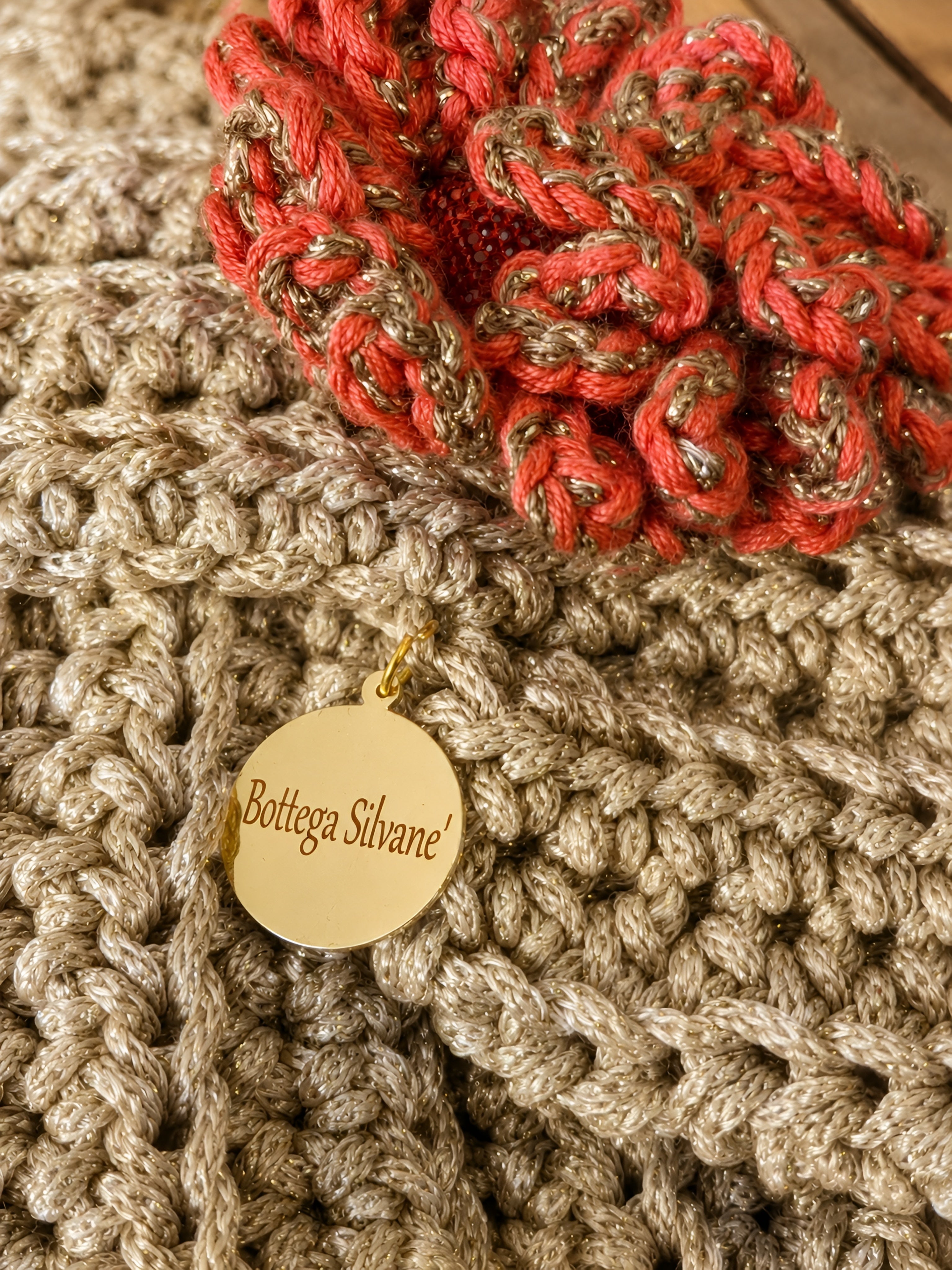 Pochette Manu da polso glitter oro