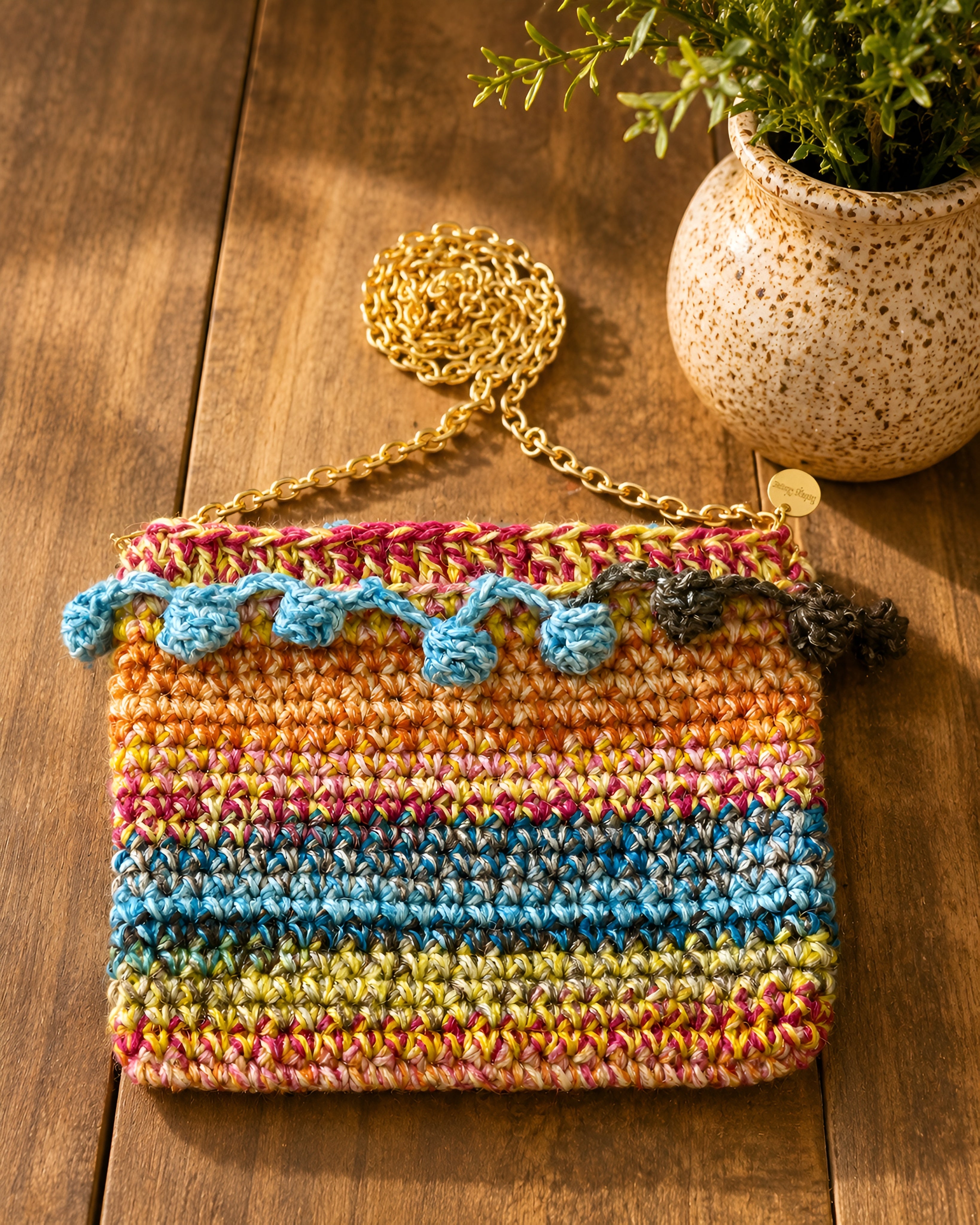 Pochette katerina intrecciata a mano