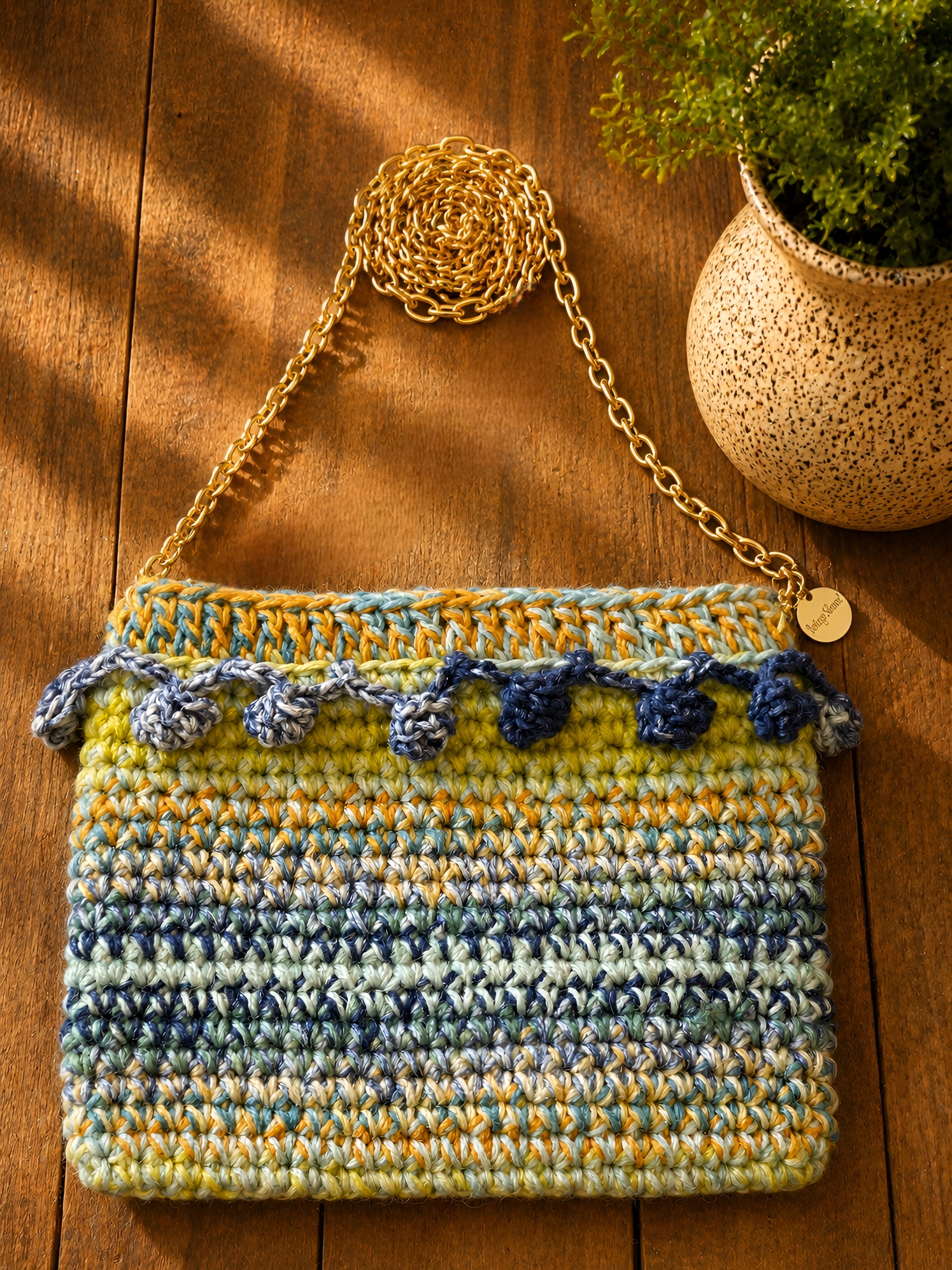 Pochette katerina intrecciata a mano